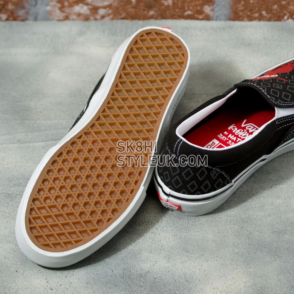 Vans Skate Classics Slip-On Mens Womens - (Krooked By Natas For Ray) Black VN0A5FCAAPM Shoes