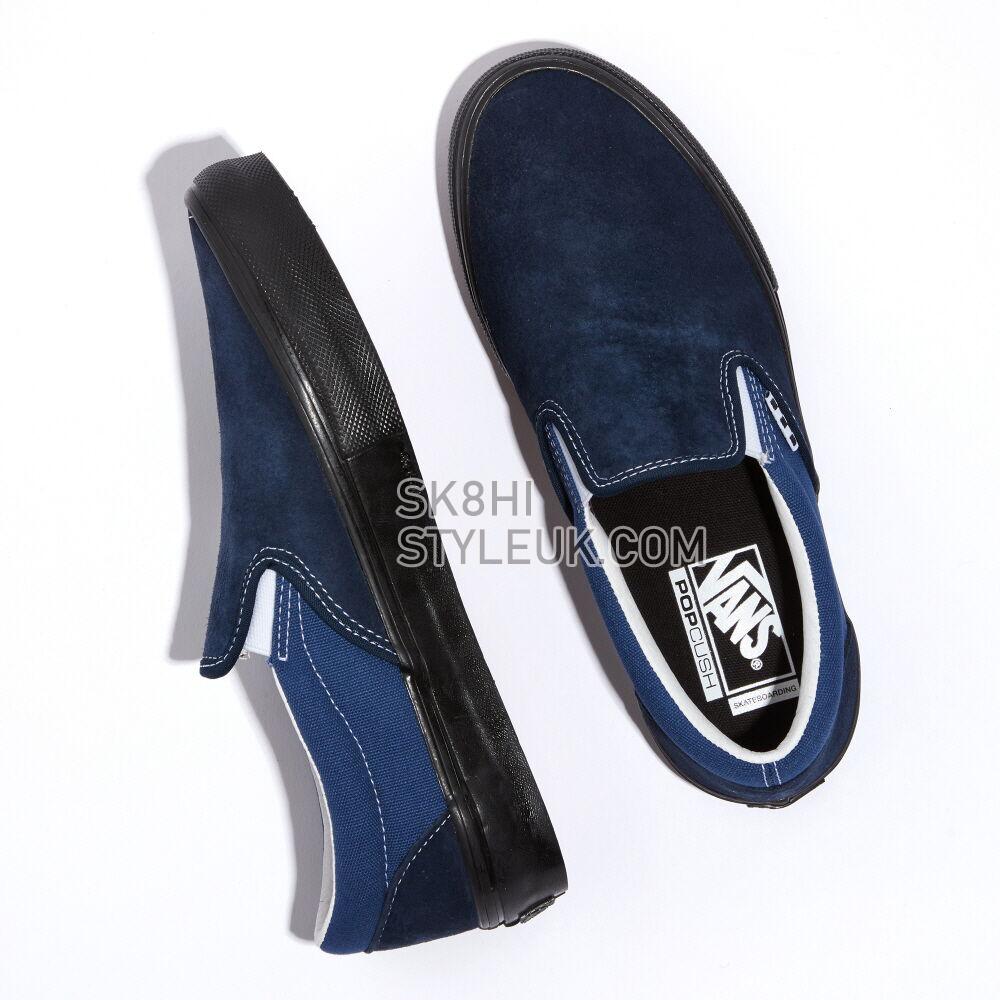 Vans x Krooked Featuring Art By Natas For Ray Barbee Skate Slip-On VCU Mens Womens - Navy/Black VN0A4BWDNGV Shoes