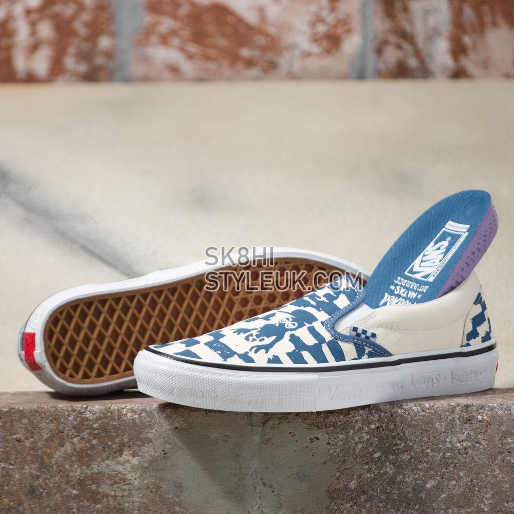 Vans x Krooked Featuring Art By Natas For Ray Barbee Skate Slip-On VCU Mens Womens - (Krooked By Natas For Ray) Blue VN0A4BWDAPG