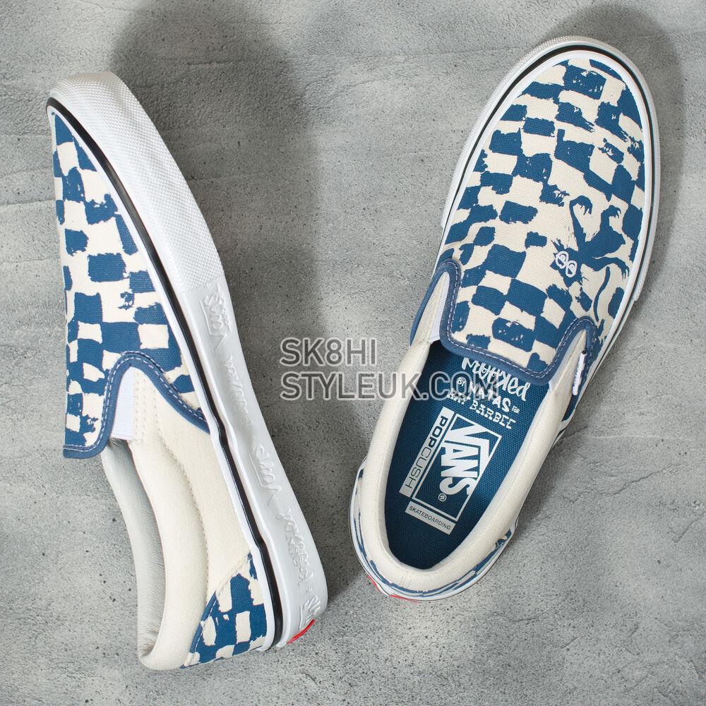 Vans x Krooked Featuring Art By Natas For Ray Barbee Skate Slip-On VCU Mens Womens - (Krooked By Natas For Ray) Blue VN0A4BWDAPG