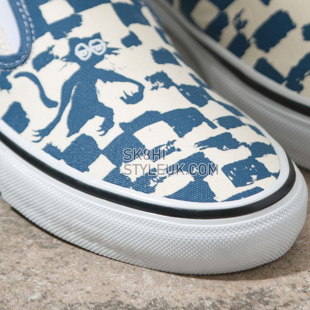 Vans x Krooked Featuring Art By Natas For Ray Barbee Skate Slip-On VCU Mens Womens - (Krooked By Natas For Ray) Blue VN0A4BWDAPG