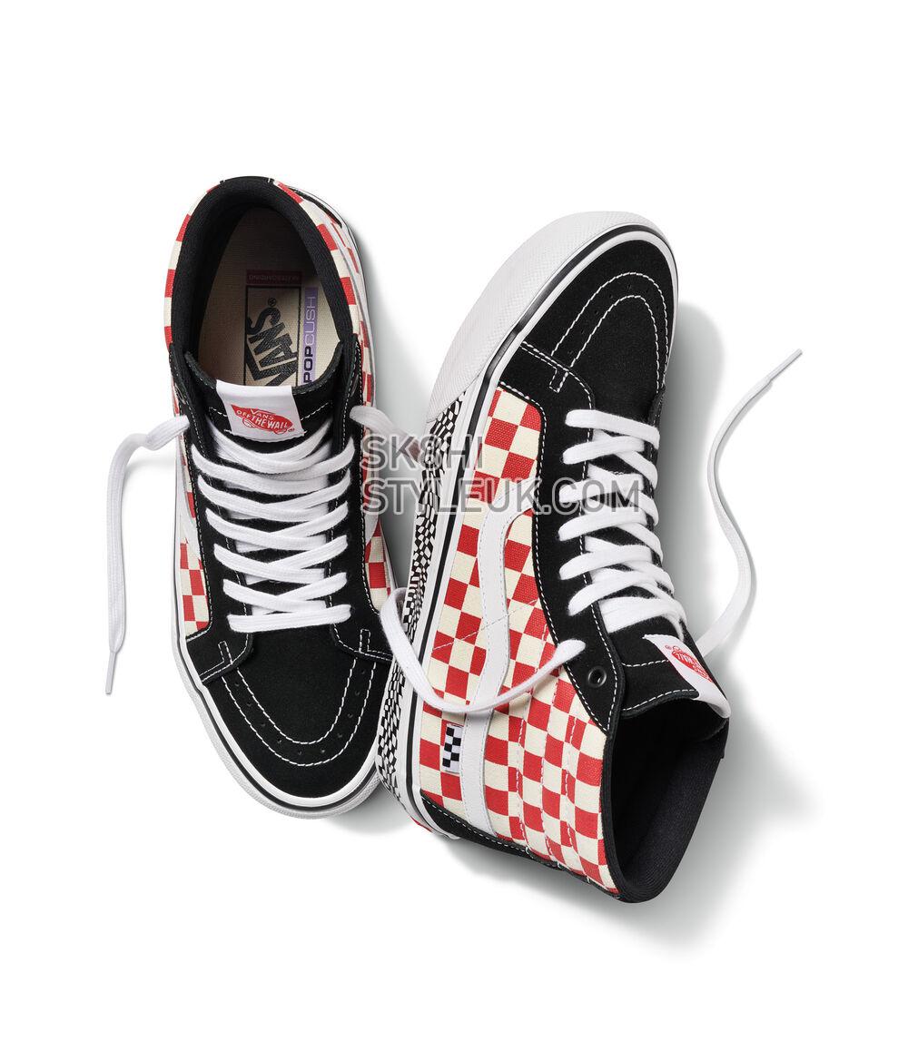 Vans Skate Grosso Sk8-Hi Reissue Mens Womens - Grosso 84 Blk/Red Check VN0A5KYR428 Shoes