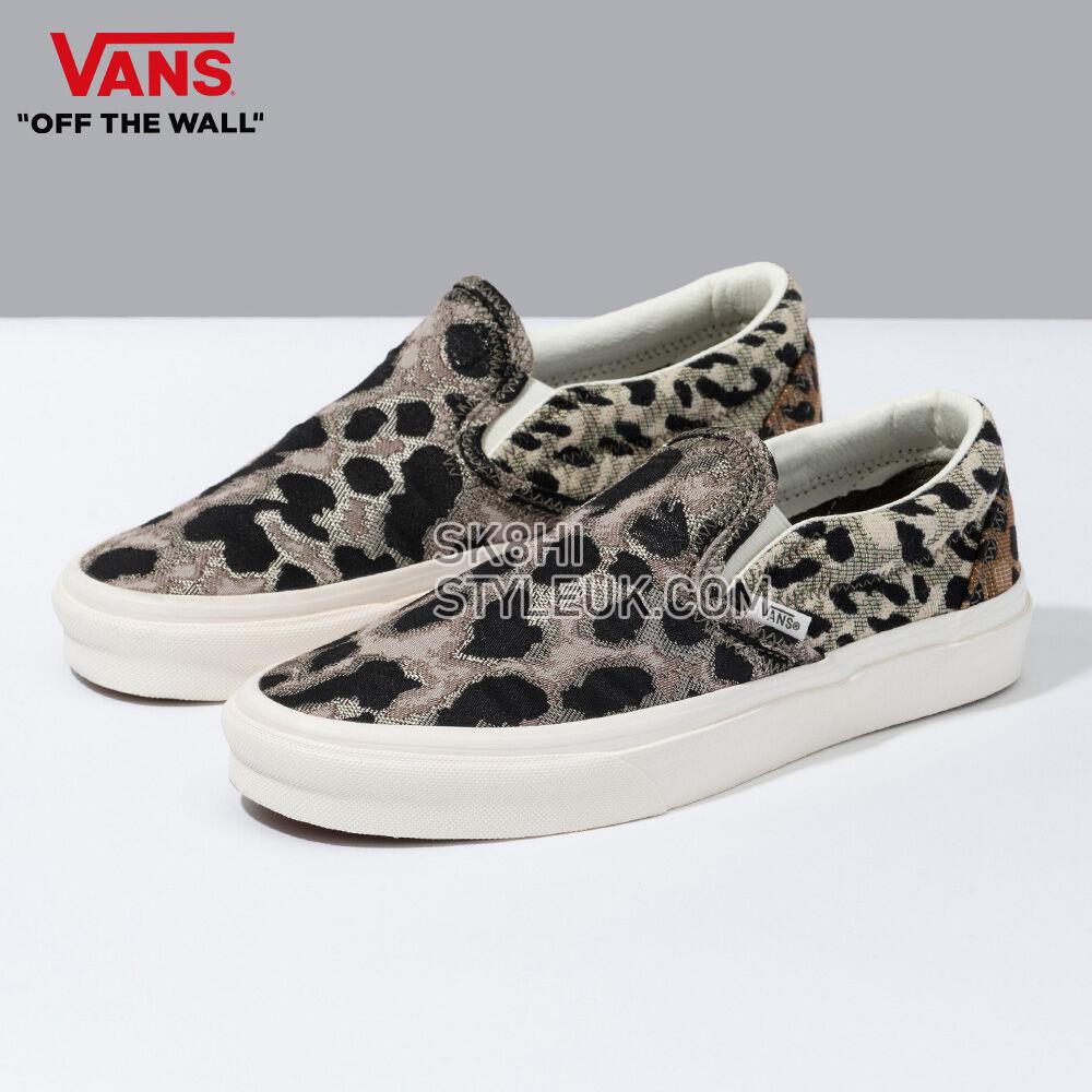 Vans Cow Multi Color Classic Slip-On Mens Womens - Animal Mix Grape Leaf VN0A7Q5DKCZ Shoes