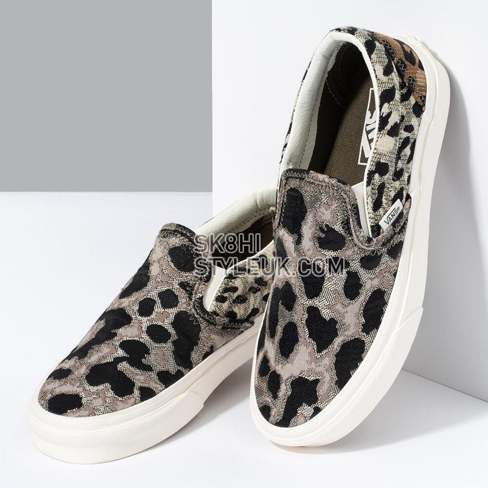 Vans Cow Multi Color Classic Slip-On Mens Womens - Animal Mix Grape Leaf VN0A7Q5DKCZ Shoes