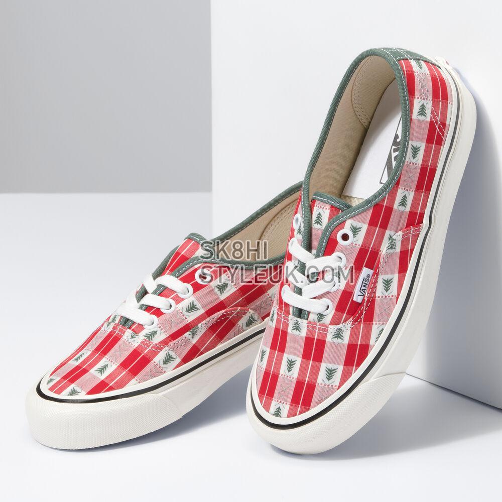 Vans x One Piece Authentic 44 DX Mens Womens - Anaheim Factory Og Plaid Red/White VN0005U8Y52 Shoes