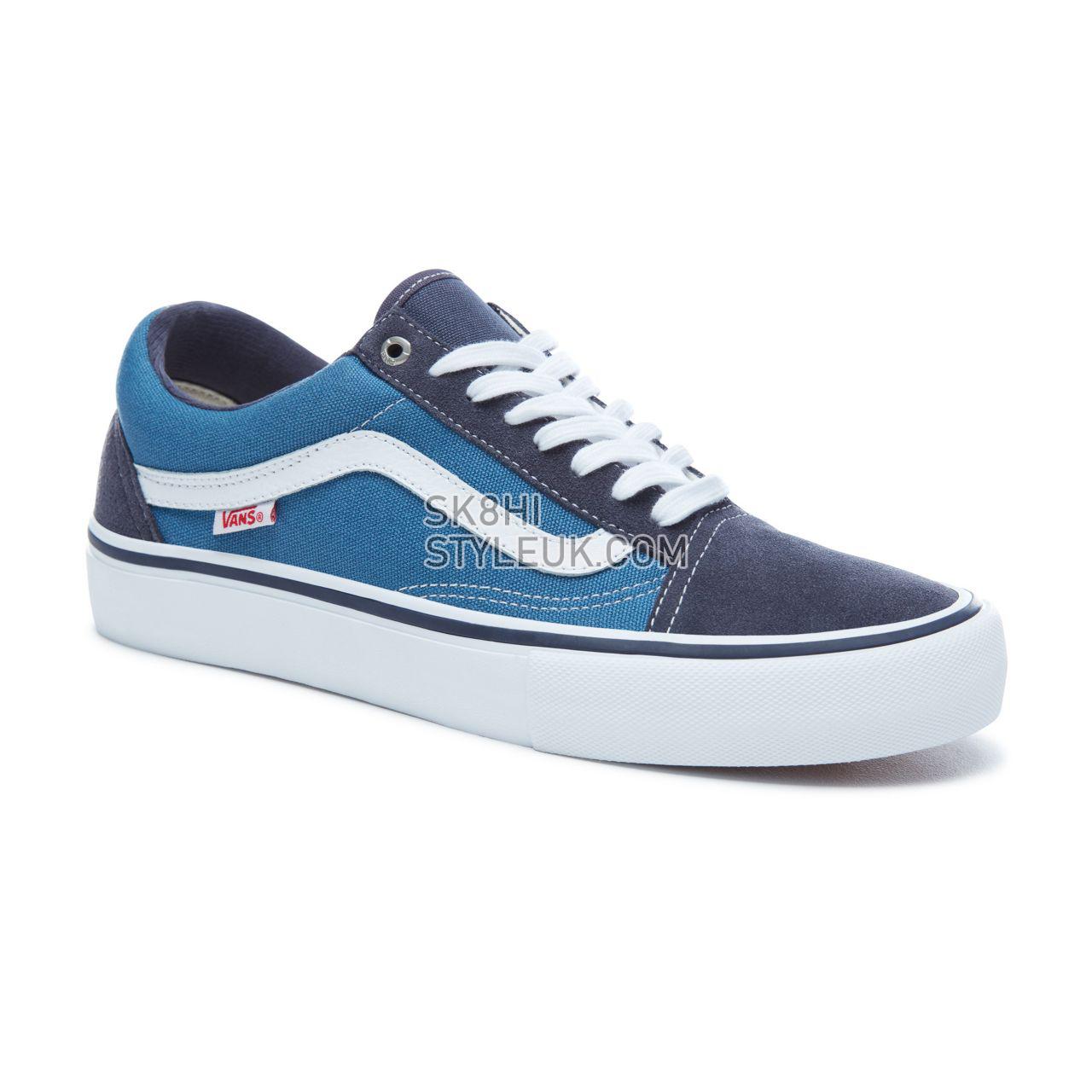 Vans Old Skool Pro Classic Mens Womens - Navy/White V00ZD40NS Shoes