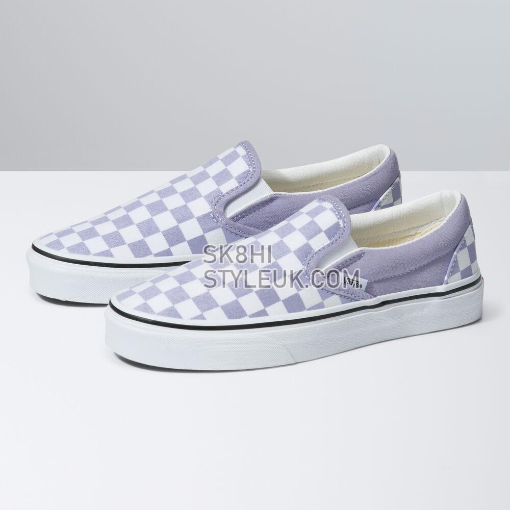 Vans Meadow Patchwork Classic Slip-On Mens Womens - Color Theory Checkerboard Purple Heather VN0A5AO8ZS0 Shoes