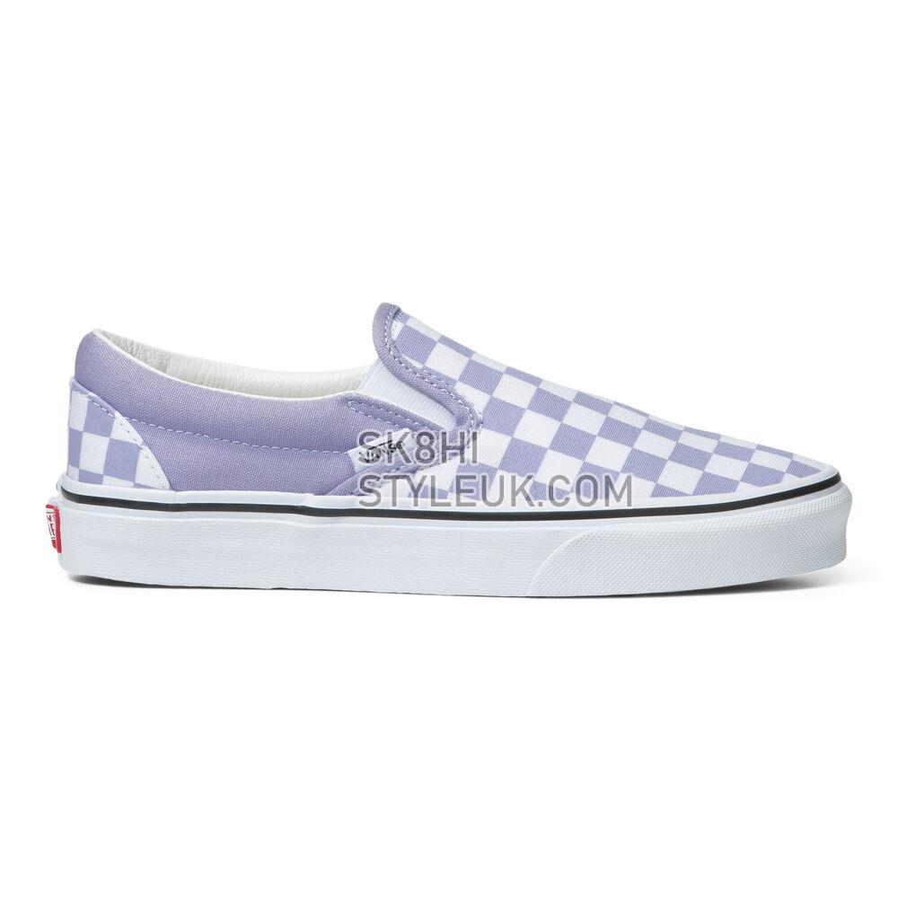 Vans Meadow Patchwork Classic Slip-On Mens Womens - Color Theory Checkerboard Purple Heather VN0A5AO8ZS0 Shoes