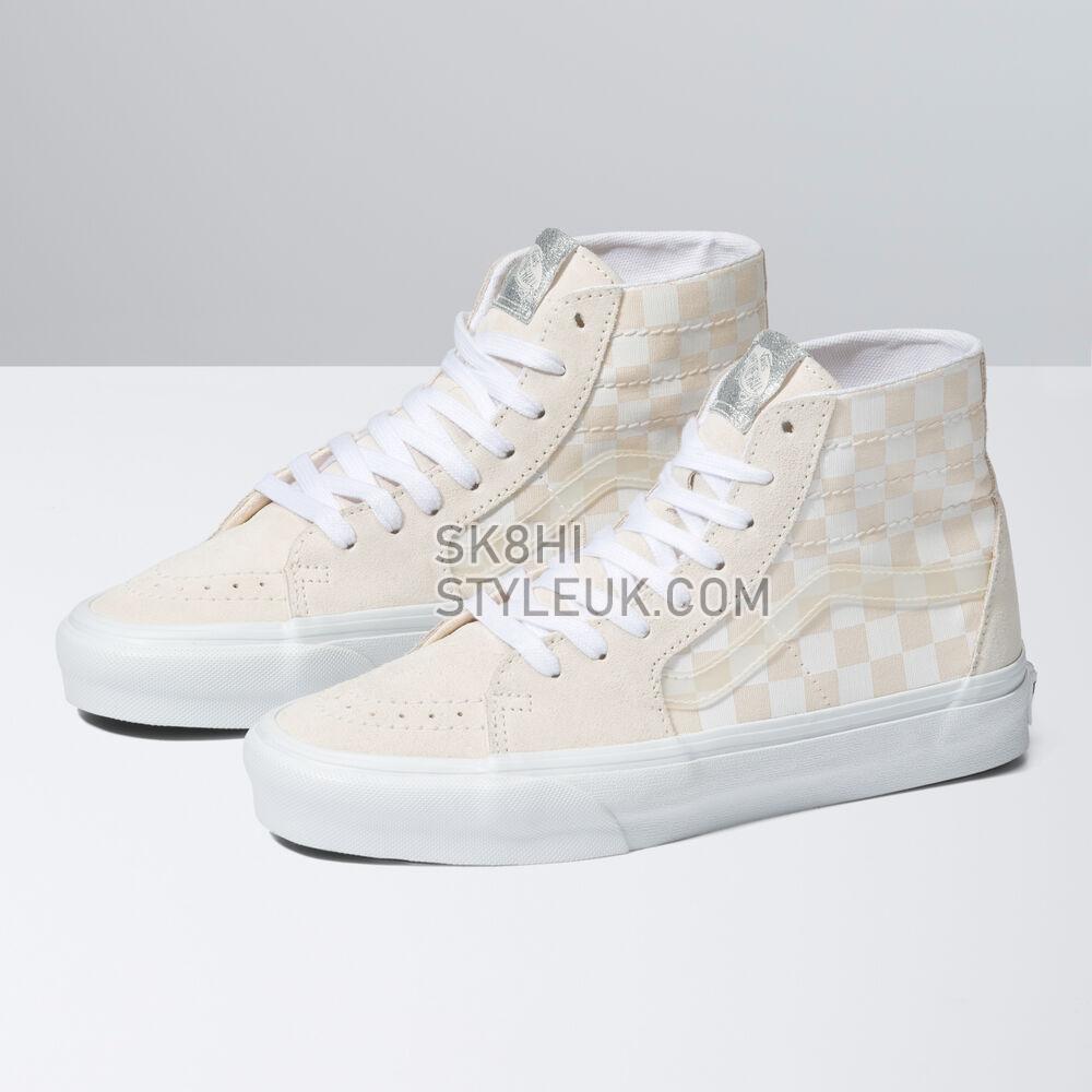 Vans Sk8-Hi Tapered Mens Womens - Crystal Sidestripe White Checkerboard VN0A7Q62C13 Shoes