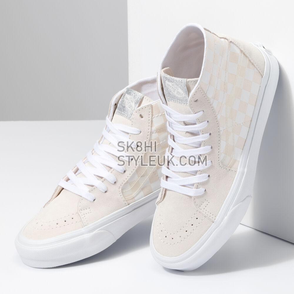 Vans Sk8-Hi Tapered Mens Womens - Crystal Sidestripe White Checkerboard VN0A7Q62C13 Shoes