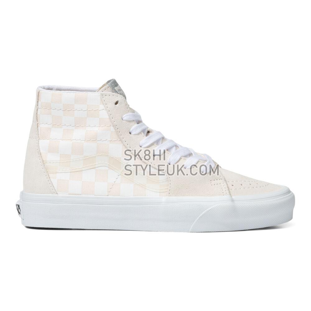 Vans Sk8-Hi Tapered Mens Womens - Crystal Sidestripe White Checkerboard VN0A7Q62C13 Shoes