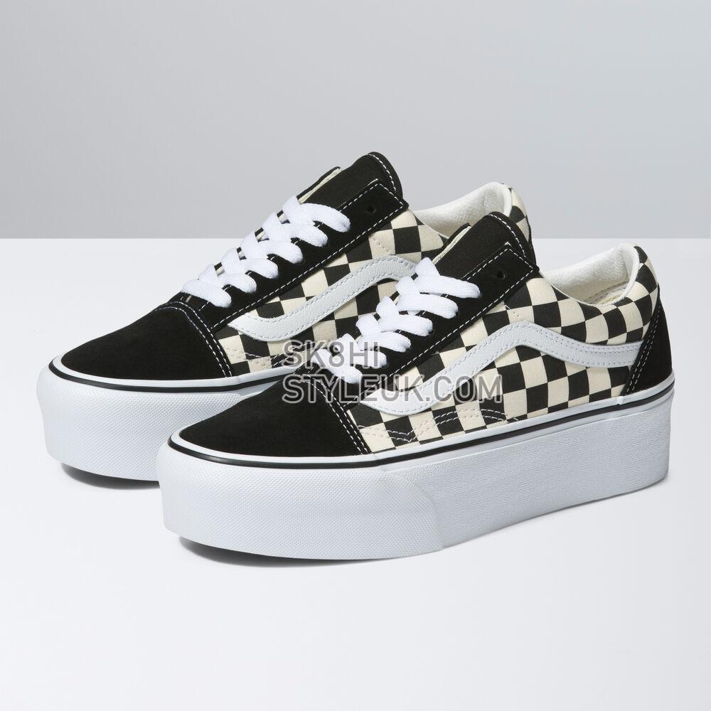 Vans Woven Old Skool Stackform Mens Womens - Checkerboard Black/Classic White VN0A7Q5MTYQ Shoes