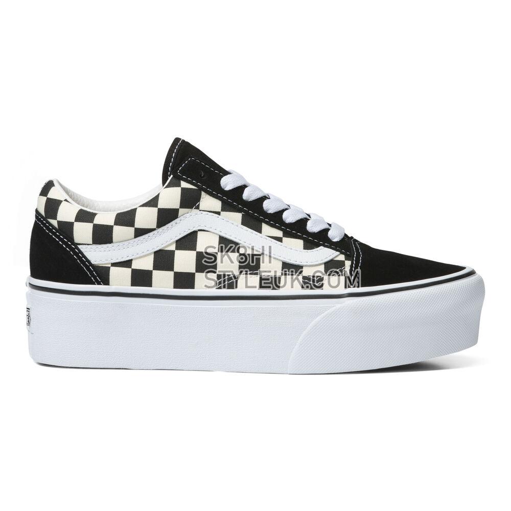 Vans Woven Old Skool Stackform Mens Womens - Checkerboard Black/Classic White VN0A7Q5MTYQ Shoes