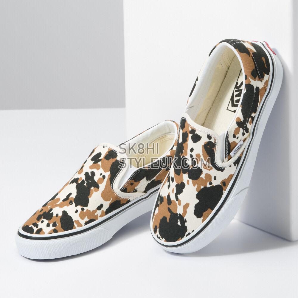 Vans Cow Multi Color Classic Slip-On Mens Womens - Cow Multi Color VN0A7Q5DMUL Shoes