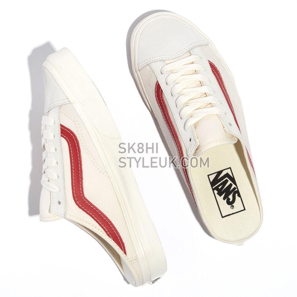 Vans Leather Style 36 Mule Mens Womens - Marshmallow/Racing Red VN0A7Q5YOXS Shoes