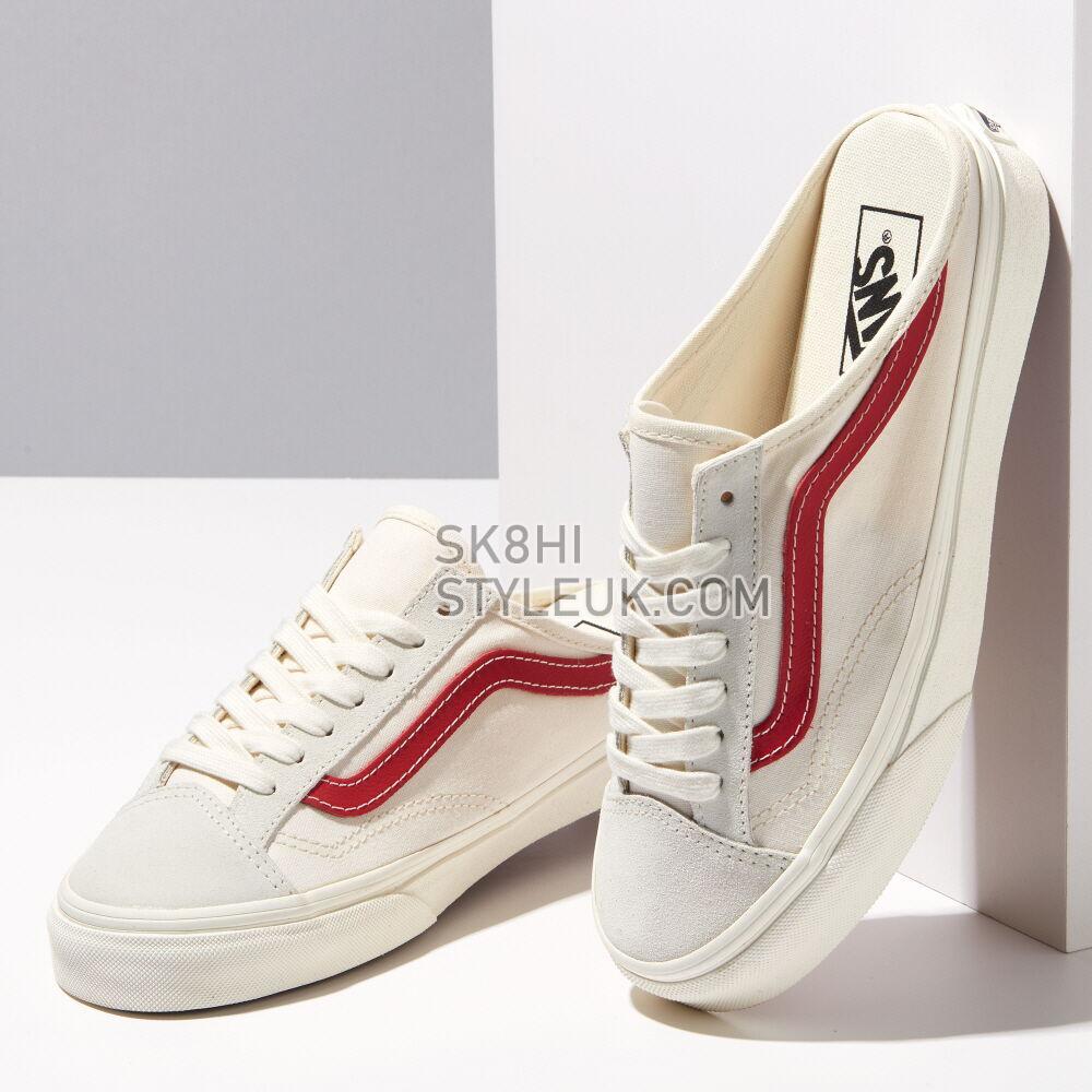 Vans Leather Style 36 Mule Mens Womens - Marshmallow/Racing Red VN0A7Q5YOXS Shoes