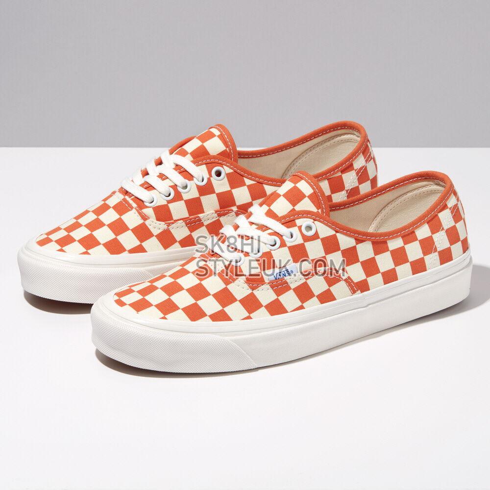 Vans Anaheim Factory Authentic 44 DX Mens Womens - Anaheim Factory Checkerboard Burnt Orange VN0A5KX4BTO Shoes