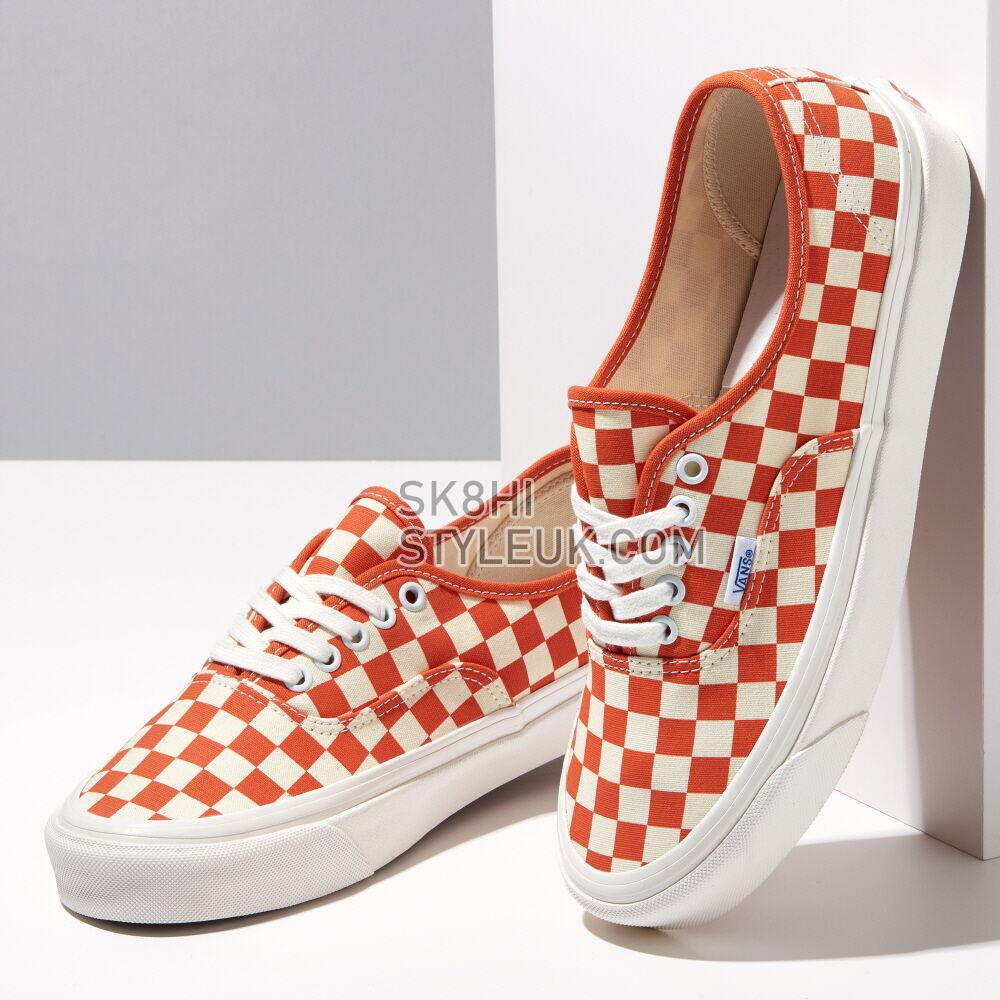 Vans Anaheim Factory Authentic 44 DX Mens Womens - Anaheim Factory Checkerboard Burnt Orange VN0A5KX4BTO Shoes