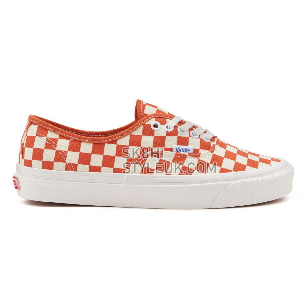 Vans Anaheim Factory Authentic 44 DX Mens Womens - Anaheim Factory Checkerboard Burnt Orange VN0A5KX4BTO Shoes