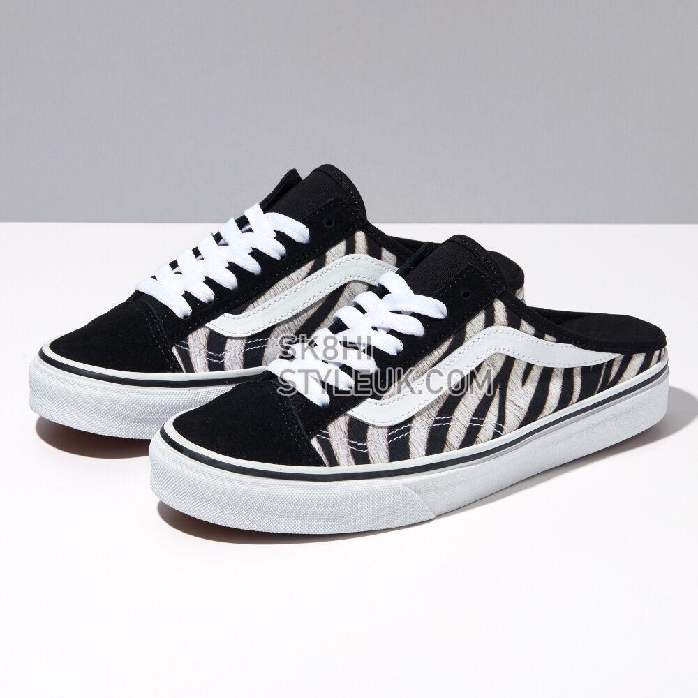 Vans Leather Style 36 Mule Mens Womens - Zebra VN0A7Q5YZBR Shoes