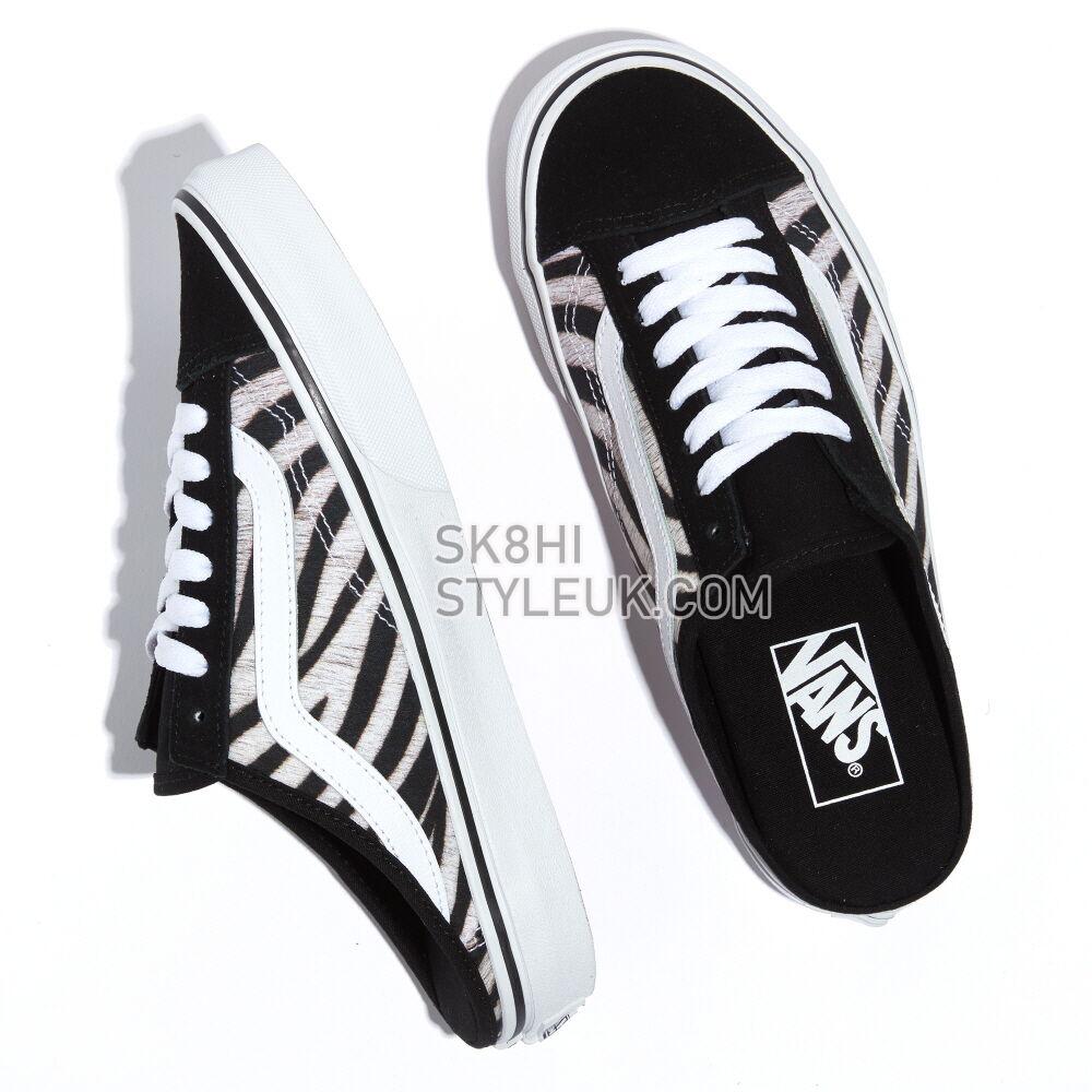 Vans Leather Style 36 Mule Mens Womens - Zebra VN0A7Q5YZBR Shoes