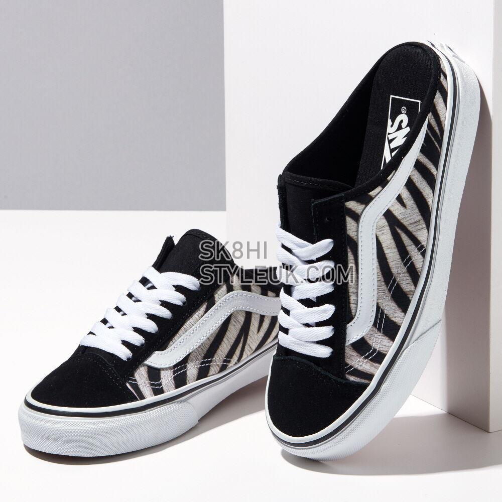 Vans Leather Style 36 Mule Mens Womens - Zebra VN0A7Q5YZBR Shoes