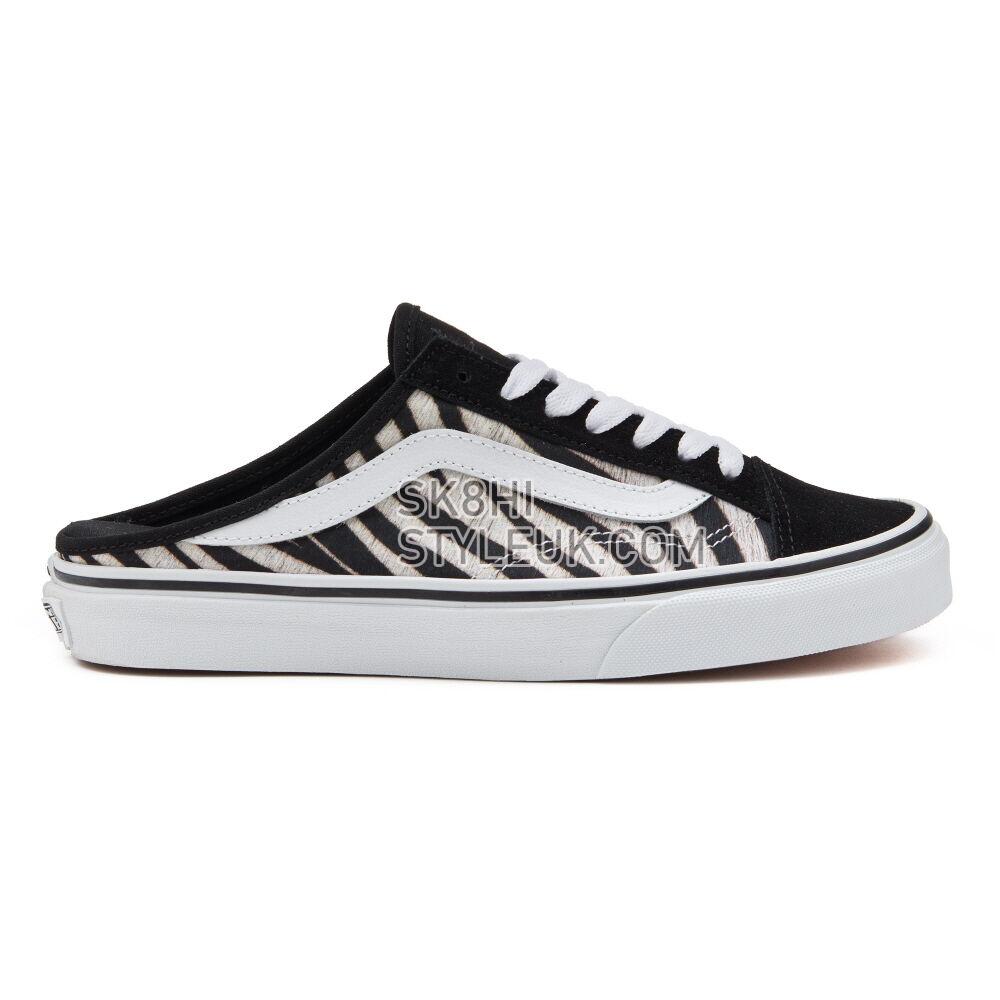 Vans Leather Style 36 Mule Mens Womens - Zebra VN0A7Q5YZBR Shoes