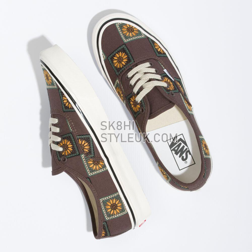 Vans Anaheim Factory Authentic 44 DX Mens Womens - Granny Check Chocolate VN0A7Q5CCHC Shoes