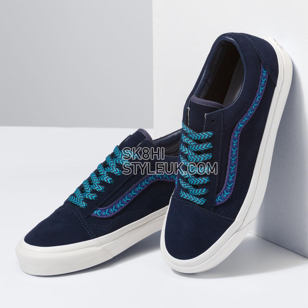 Vans Anaheim Factory Old Skool 36 DX Mens Womens - (Anaheim Factory) Dyed Navy/Blue Atoll VN0A54F3B66 Shoes