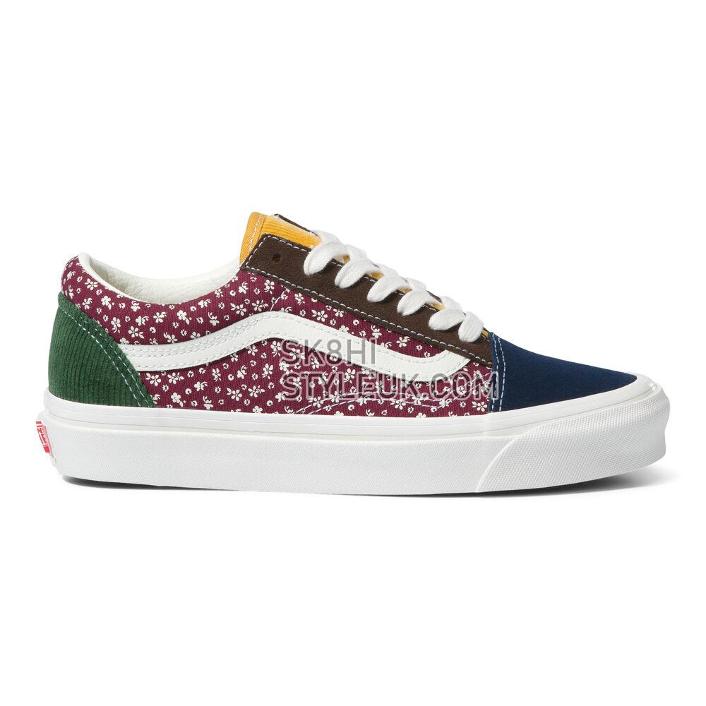 Vans Anaheim Factory Old Skool 36 DX Mens Womens - Anaheim Factory Og Cord/Floral Multi VN0A4BVQ448 Shoes