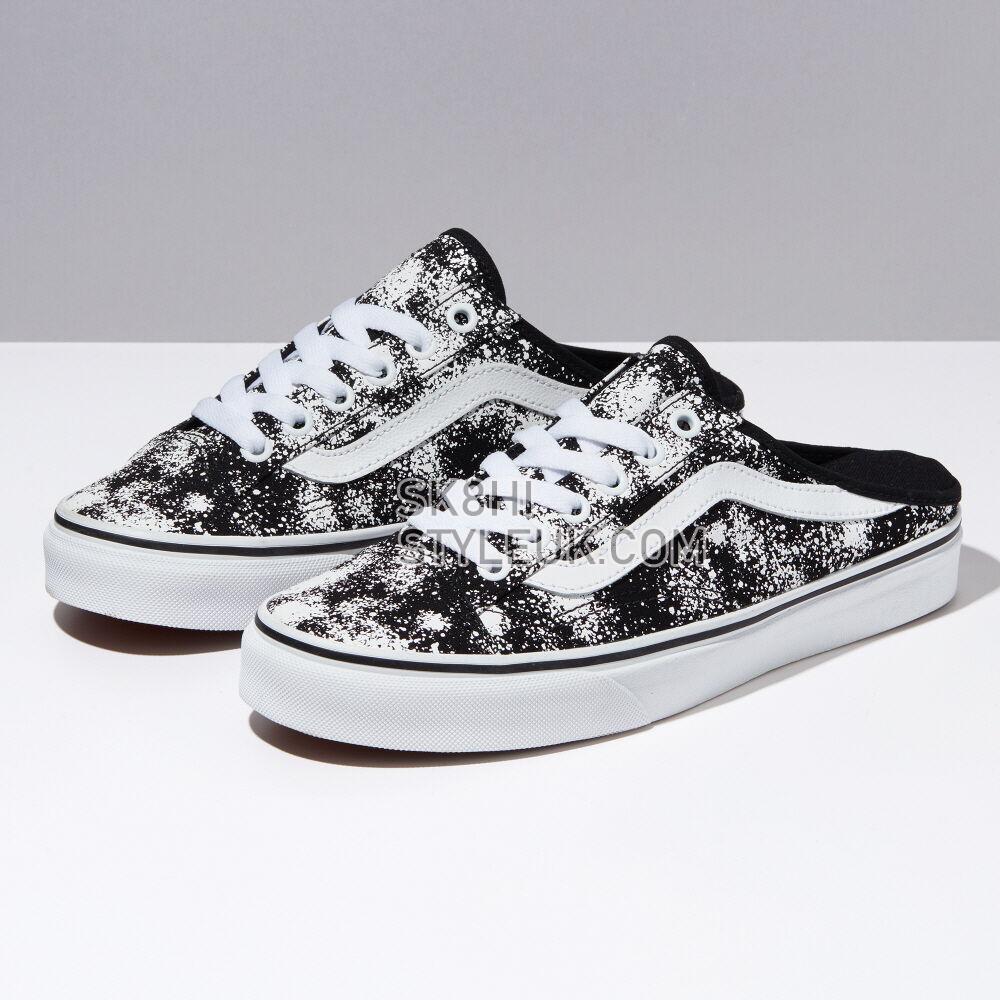 Vans Leather Style 36 Mule Mens Womens - (Overspray) Black/True White VN0A7Q5YB9G Shoes