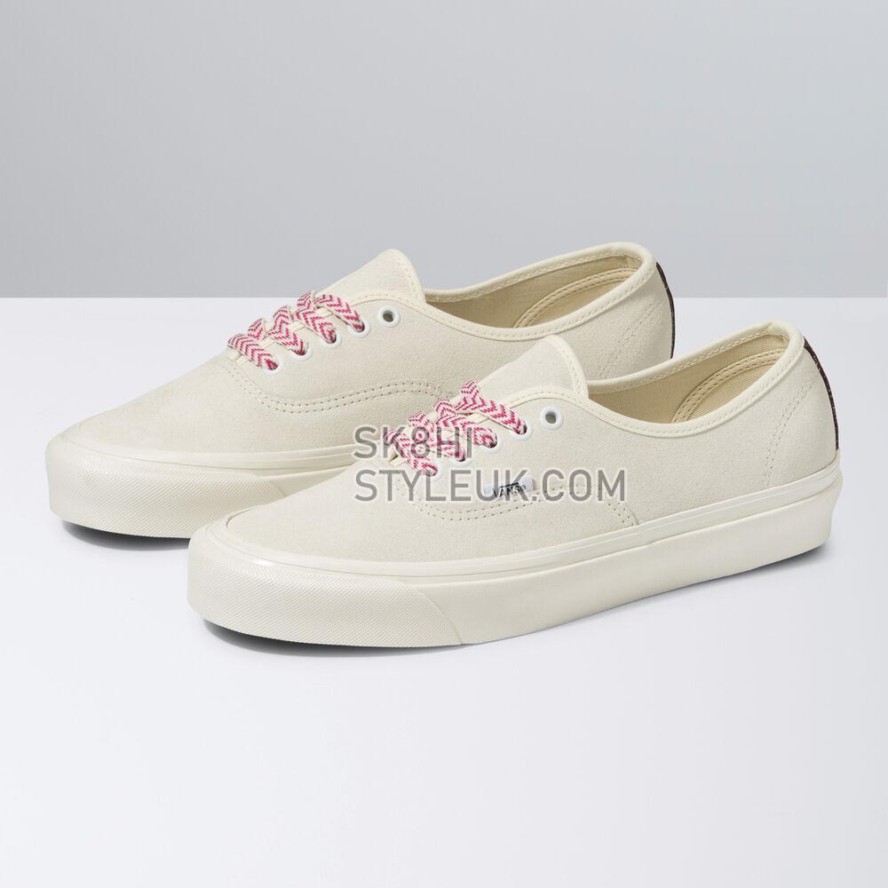 Vans Anaheim Factory Authentic 44 DX Mens Womens - (Anaheim Factory) Dyed Marshmallow/Fuchsia Red VN0A5KX4AVX Shoes