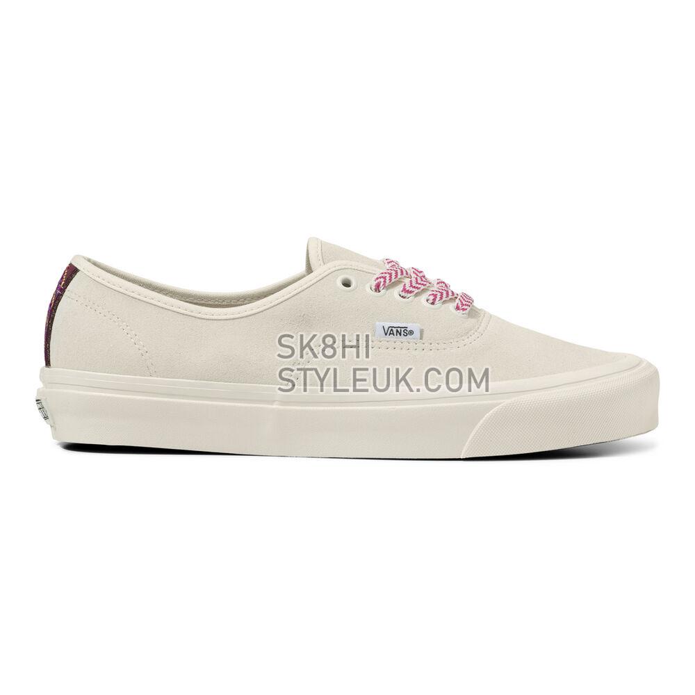 Vans Anaheim Factory Authentic 44 DX Mens Womens - (Anaheim Factory) Dyed Marshmallow/Fuchsia Red VN0A5KX4AVX Shoes