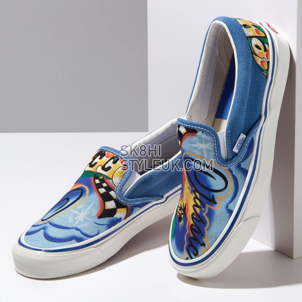 Vans Anaheim Factory Classic Slip-On 98 DX Mens Womens - (Anaheim Factory) Airbrush/True White VN0A5KX8AVR Shoes