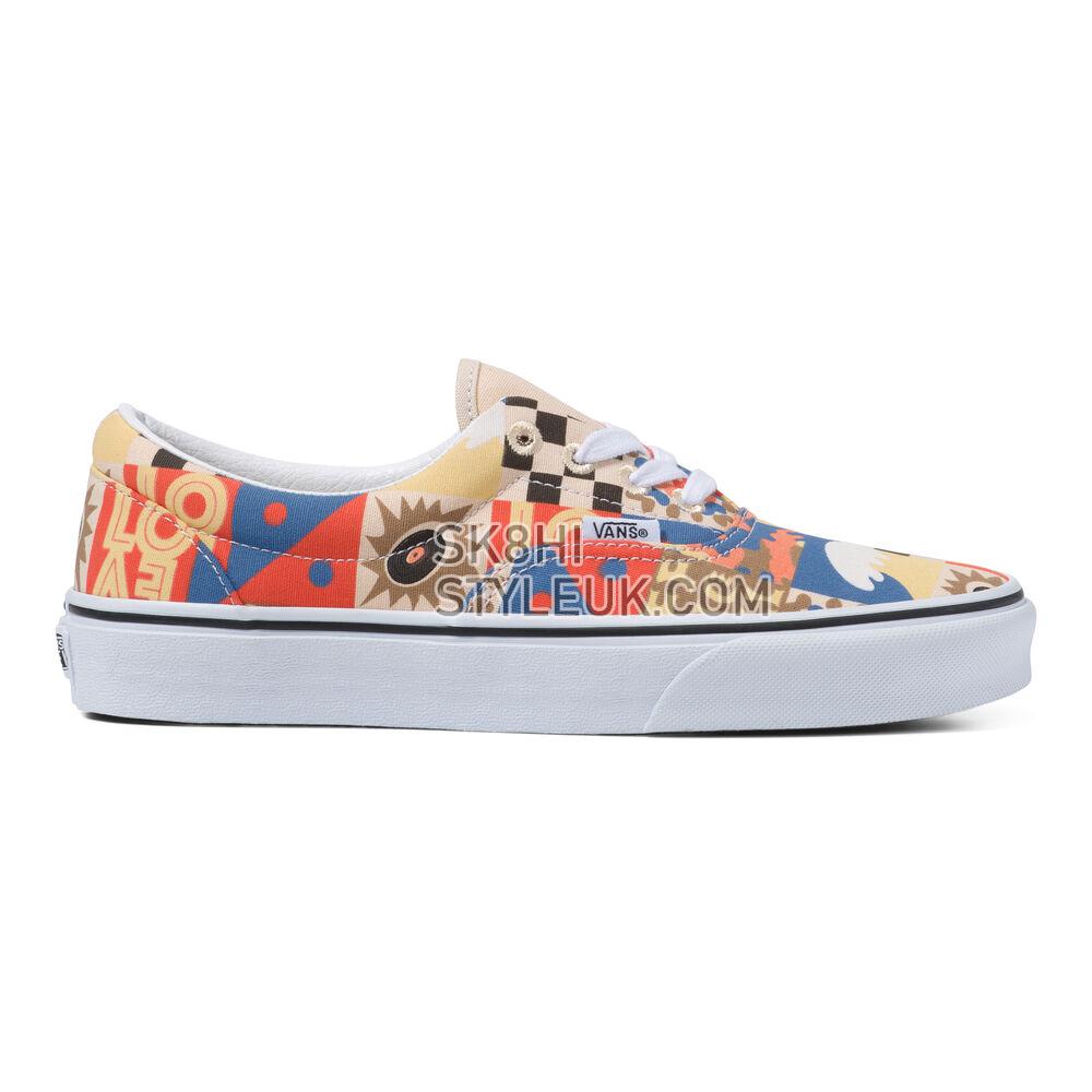 Vans Pig Suede Era Mens Womens - (Camp Positive) Multi/True White VN0A5JMLB2X Shoes