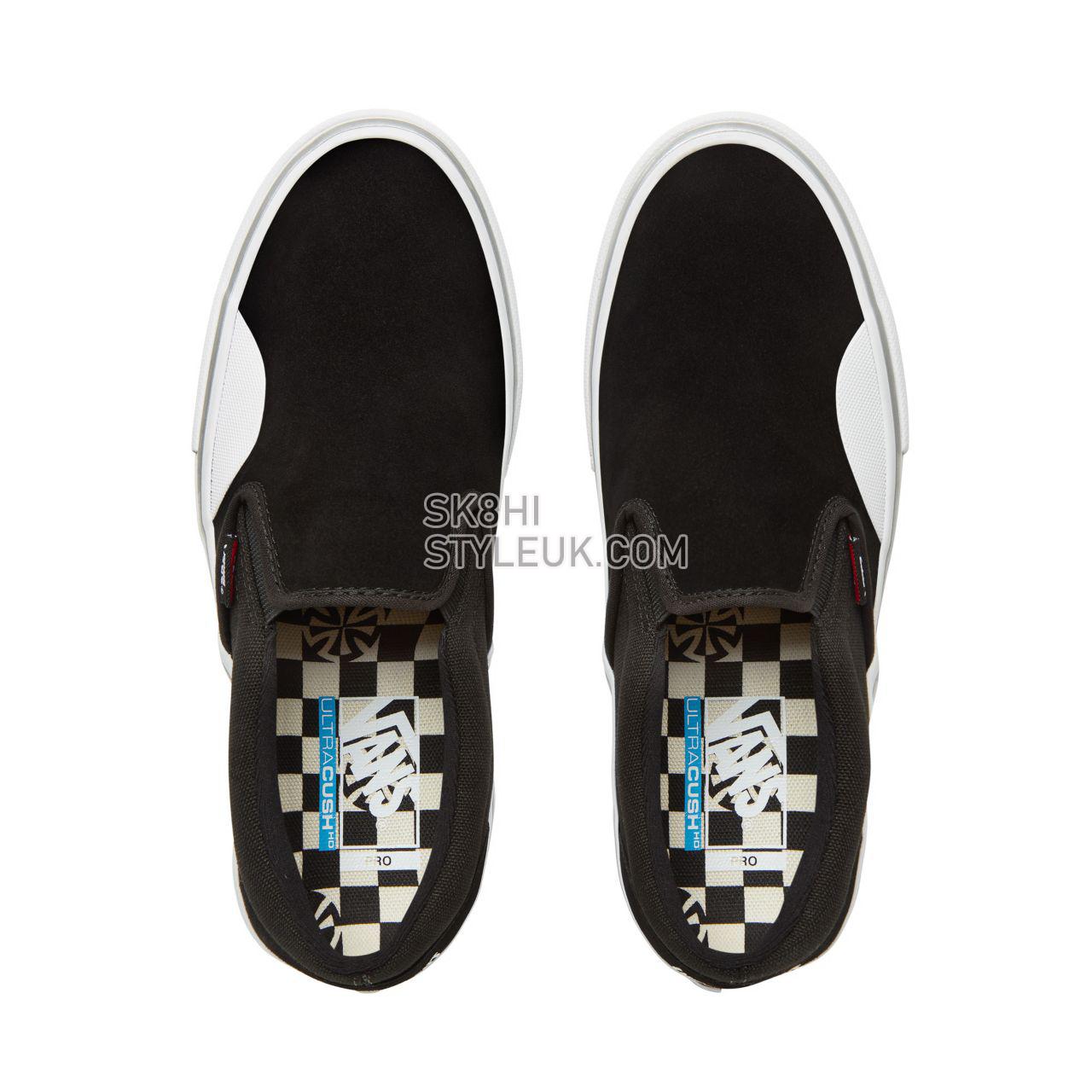 Vans X Independent Slip-On Pro Classic Mens Womens - (Independent) Black/White V0097MU2B Shoes