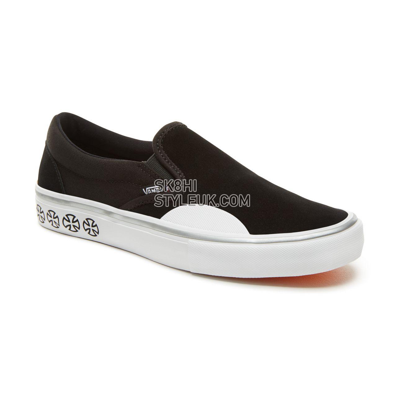 Vans X Independent Slip-On Pro Classic Mens Womens - (Independent) Black/White V0097MU2B Shoes