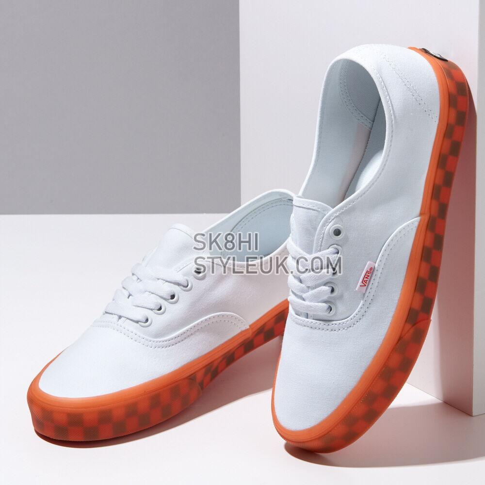 Vans Eco Theory Authentic Mens Womens - (Translucent) True White/Orange Sunrise VN0A5KRDAVE Shoes