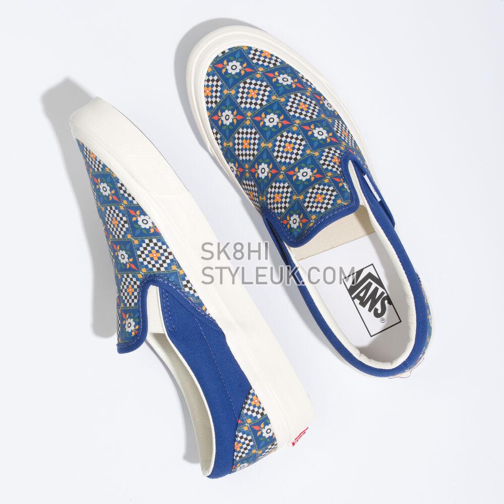 Vans Anaheim Factory Classic Slip-On 98 DX Mens Womens - (Anaheim Factory) Tile Checkerboard/Limoges VN0A5KX8B0S Shoes