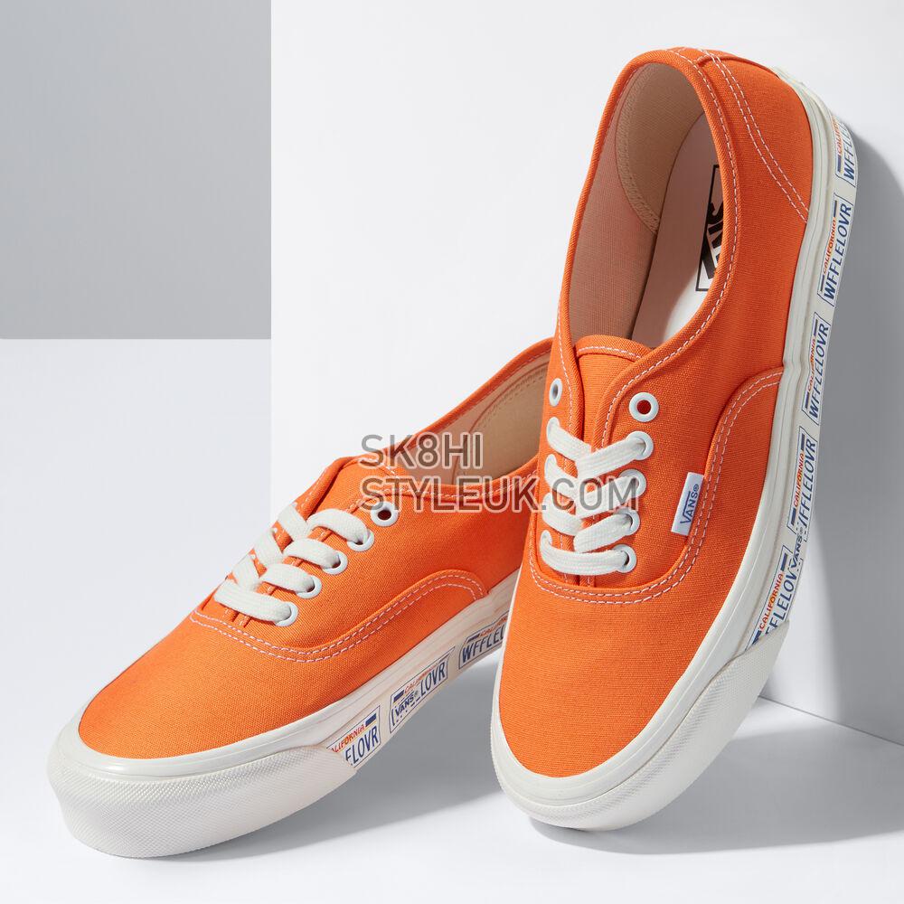 Vans Anaheim Factory Authentic 44 DX Mens Womens - (Anaheim Factory) Vanity Plate/Orange Tiger VN0A5KX4AXD Shoes