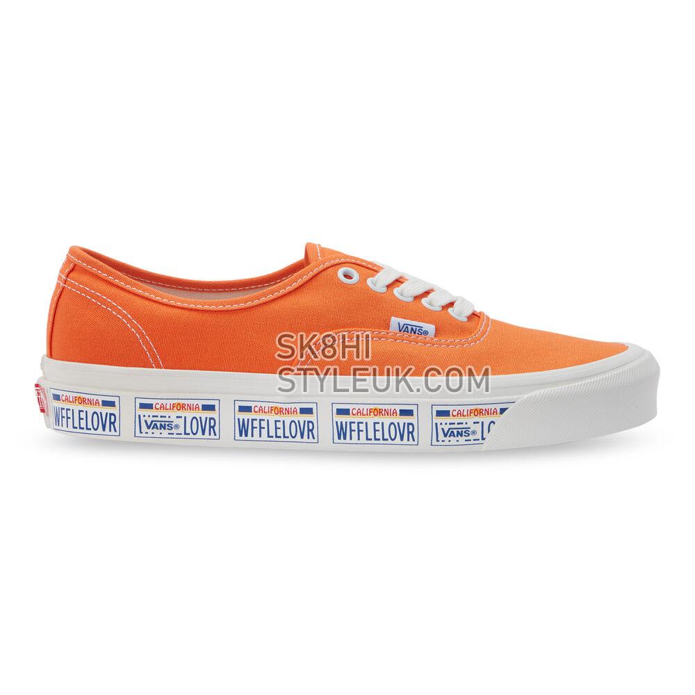 Vans Anaheim Factory Authentic 44 DX Mens Womens - (Anaheim Factory) Vanity Plate/Orange Tiger VN0A5KX4AXD Shoes