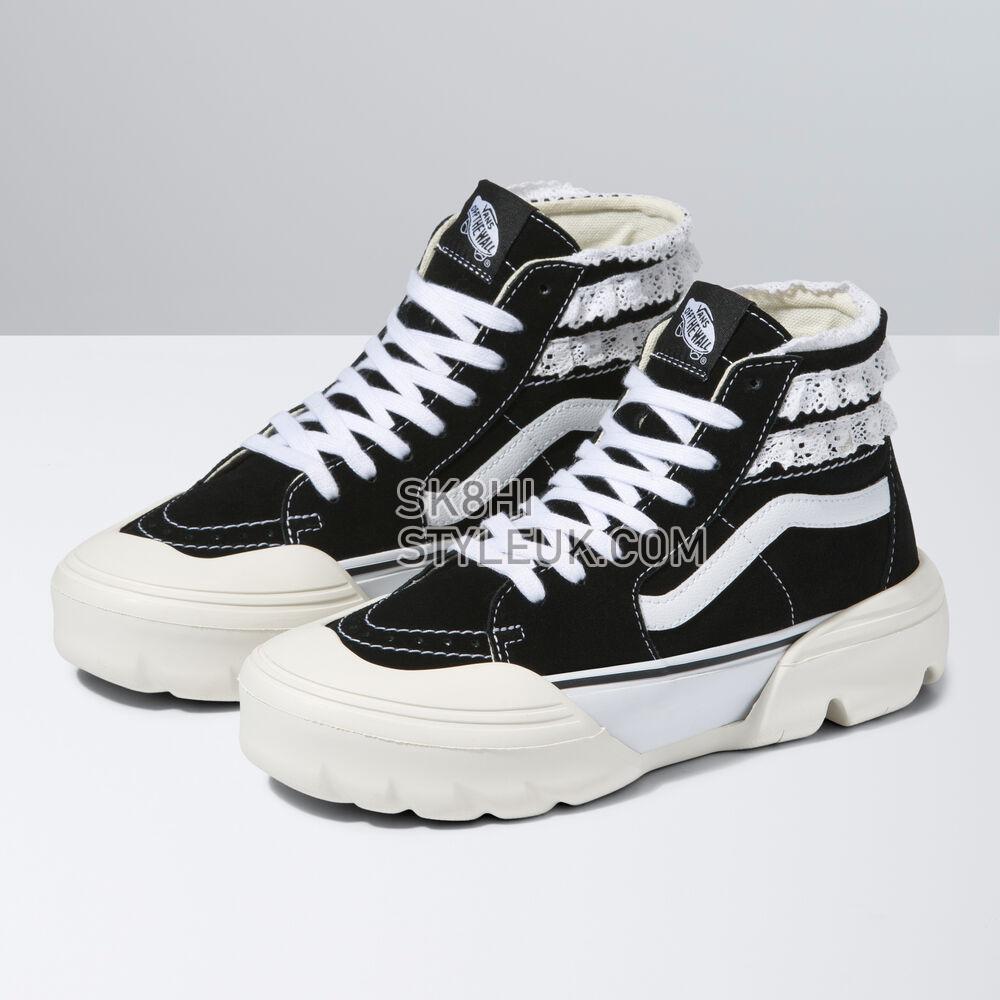 Vans Sandy Liang Sk8-Hi Tapered Modular Mens Womens - (Sandy Liang) Black/True White VN0A7Q5TB7C Shoes