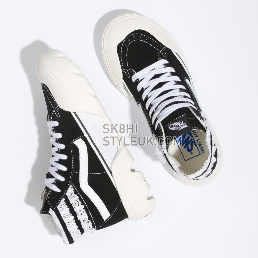 Vans Sandy Liang Sk8-Hi Tapered Modular Mens Womens - (Sandy Liang) Black/True White VN0A7Q5TB7C Shoes