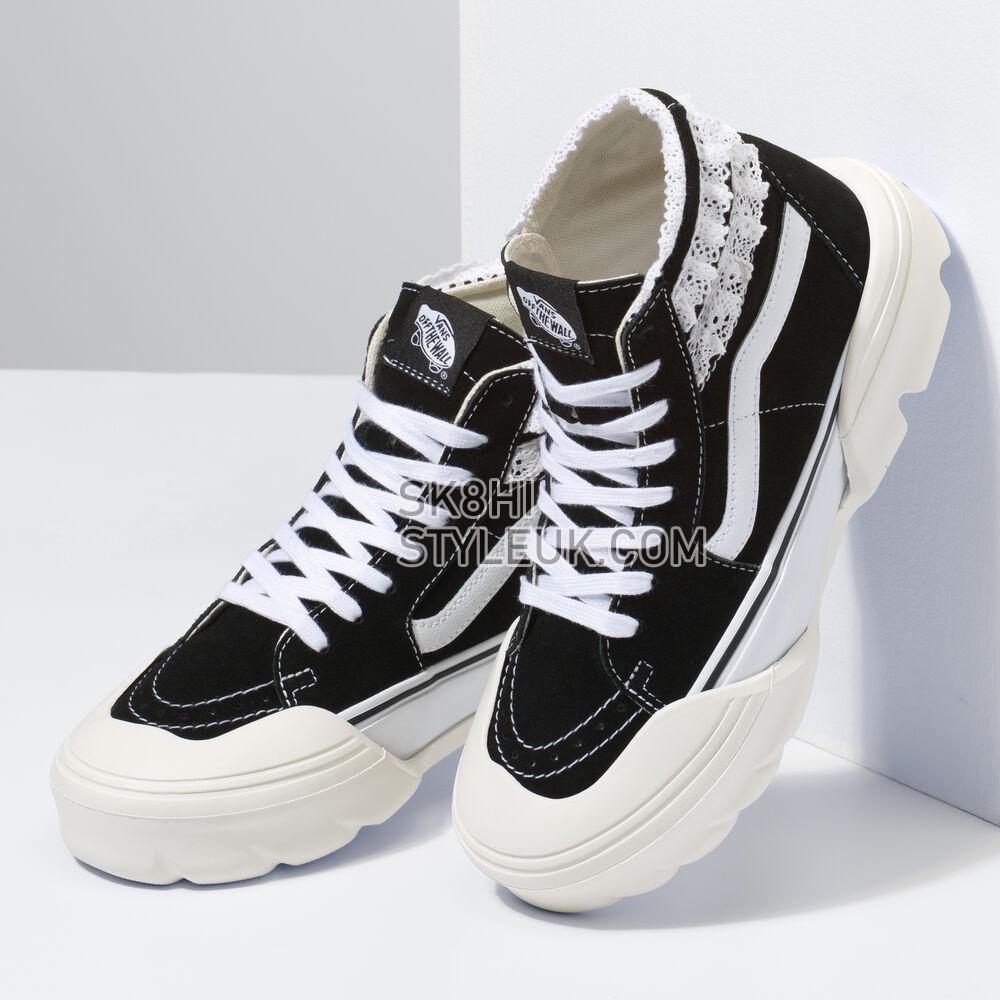 Vans Sandy Liang Sk8-Hi Tapered Modular Mens Womens - (Sandy Liang) Black/True White VN0A7Q5TB7C Shoes