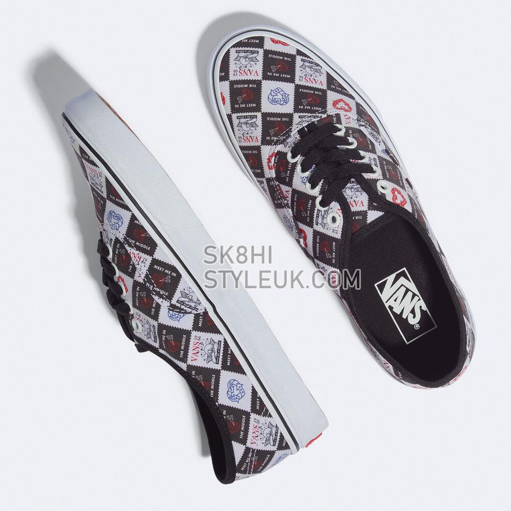 Vans Eco Theory Authentic Mens Womens - (Love Letters) Black/True White VN0A5KRDB0A Shoes