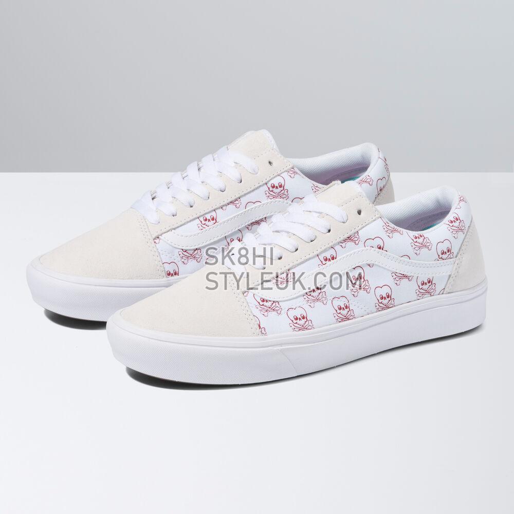 Vans Stripe ComfyCush Old Skool Mens Womens - (Coldhearted) True White/True White VN0A5DYCB1D Shoes