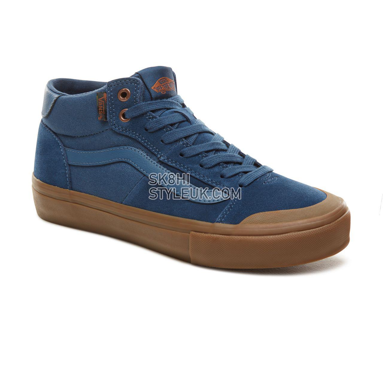 Vans Style 112 Mid Pro Classic Mens Womens - (Camouflage) Dark Denim/Gum VA3DOVU2D Shoes