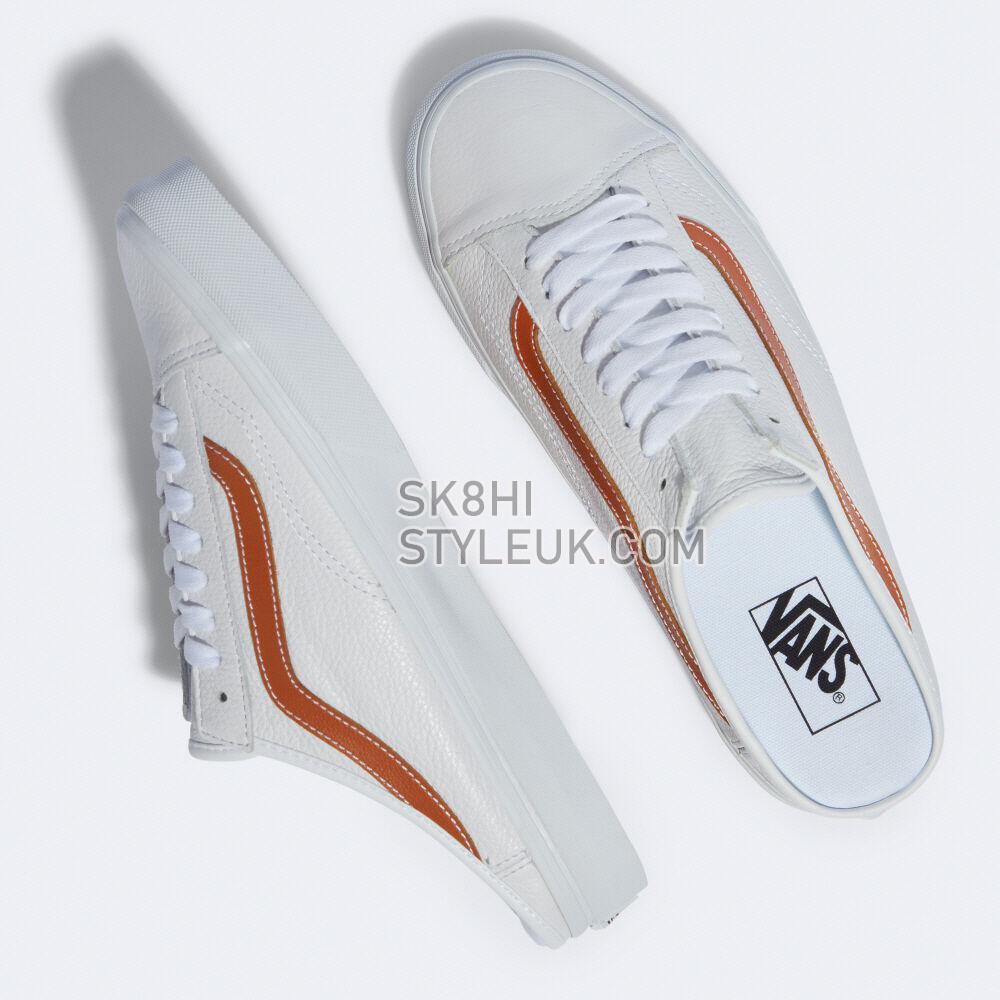 Vans Leather Style 36 Mule Mens Womens - (Leather) True White/Bombay Brown VN0A7Q5YB9E Shoes