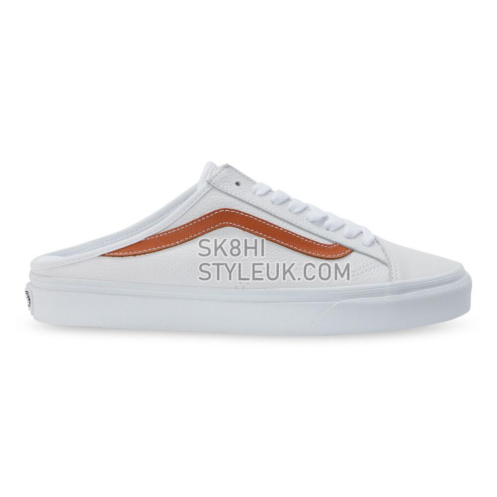 Vans Leather Style 36 Mule Mens Womens - (Leather) True White/Bombay Brown VN0A7Q5YB9E Shoes