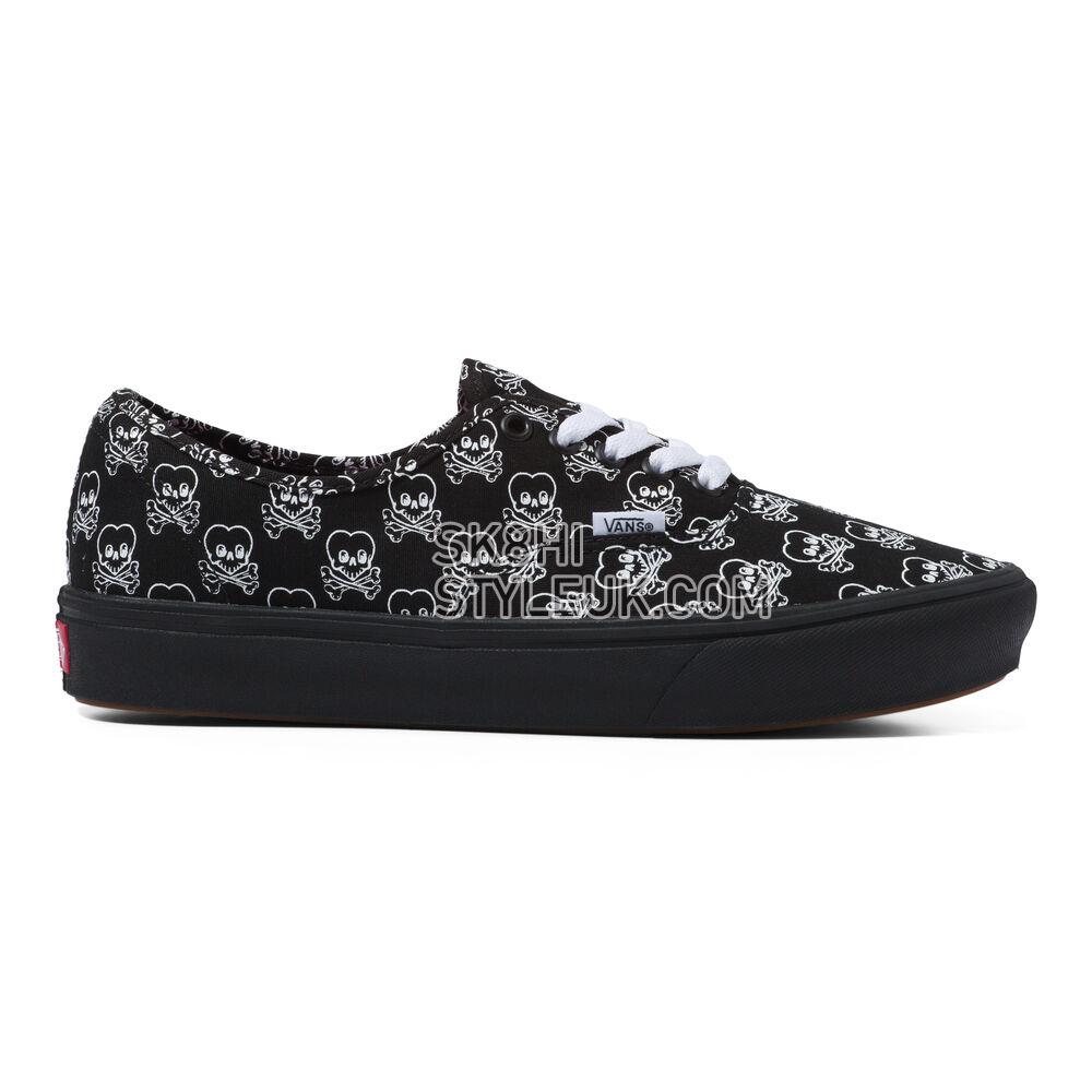 Vans Coldhearted Comfycush Authentic Mens Womens - (Coldhearted) Black/True White VN0A3WM7B1C Shoes